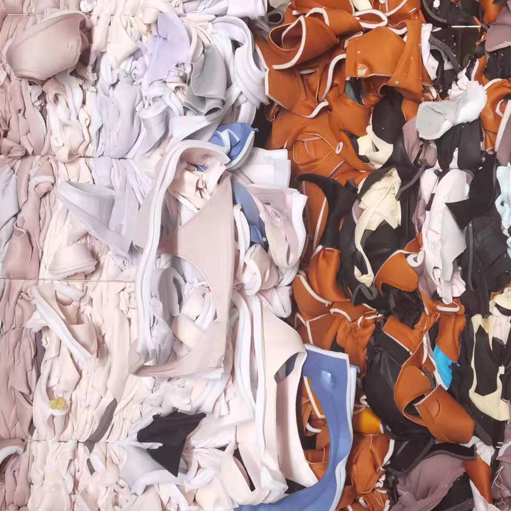 Bra foam scrap with fabric