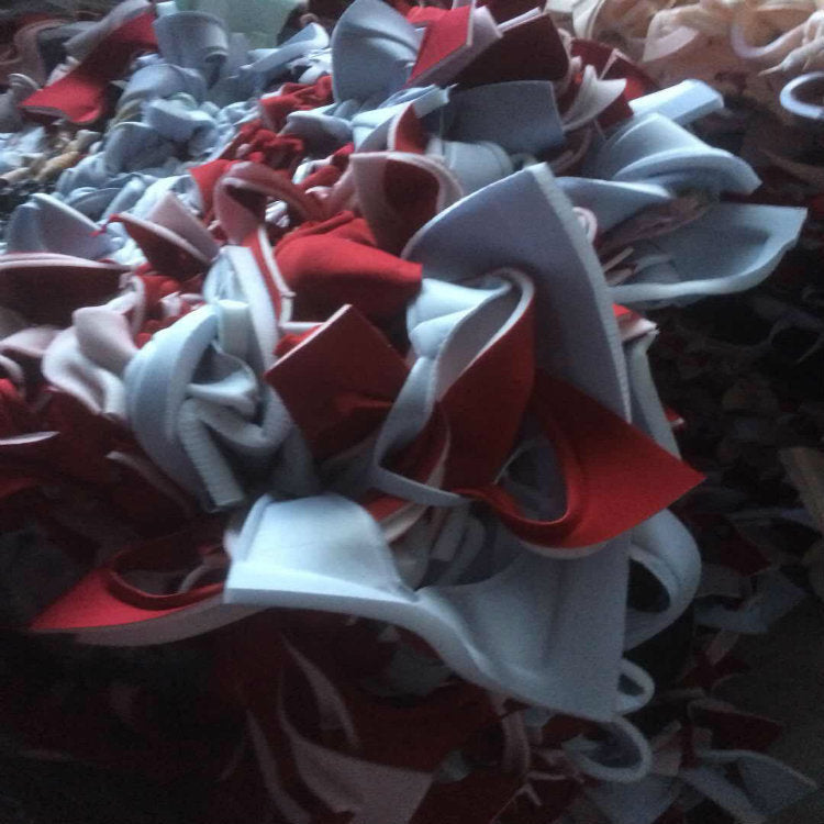 Bra foam scrap with fabric