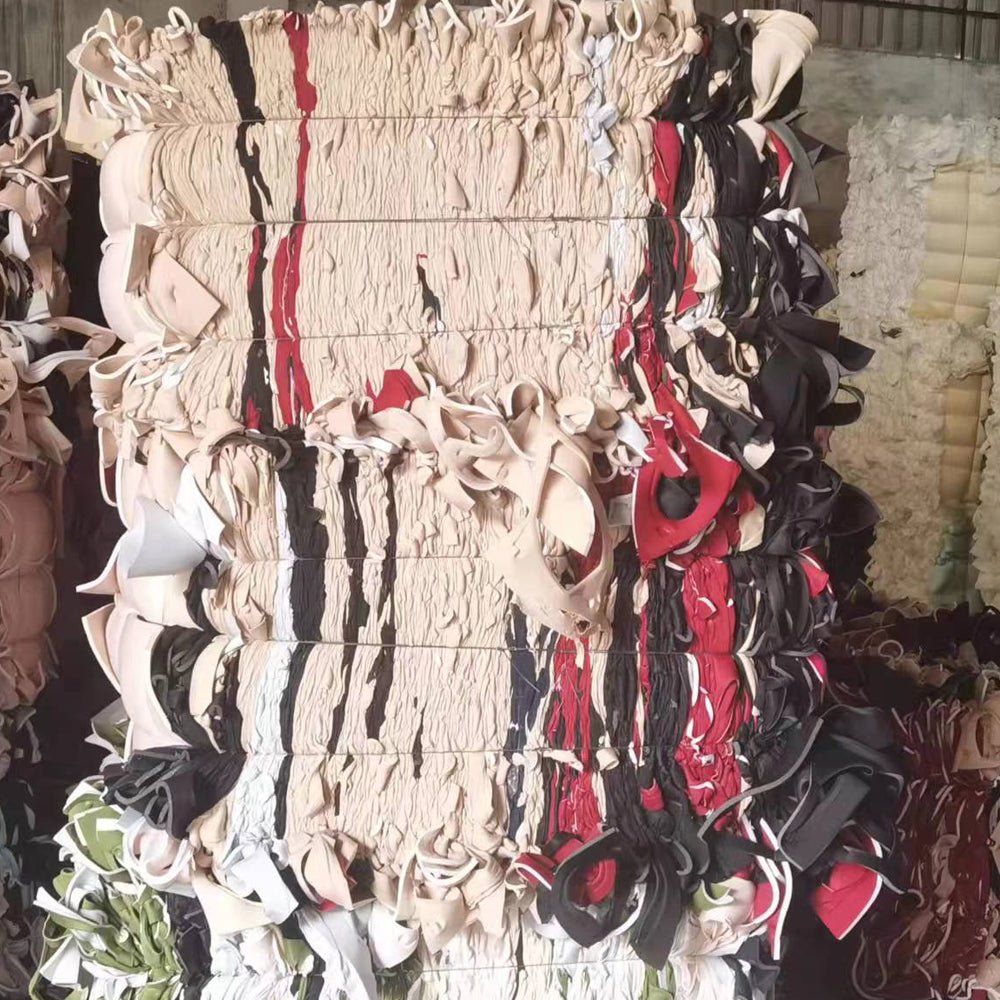 Bra foam scrap with fabric