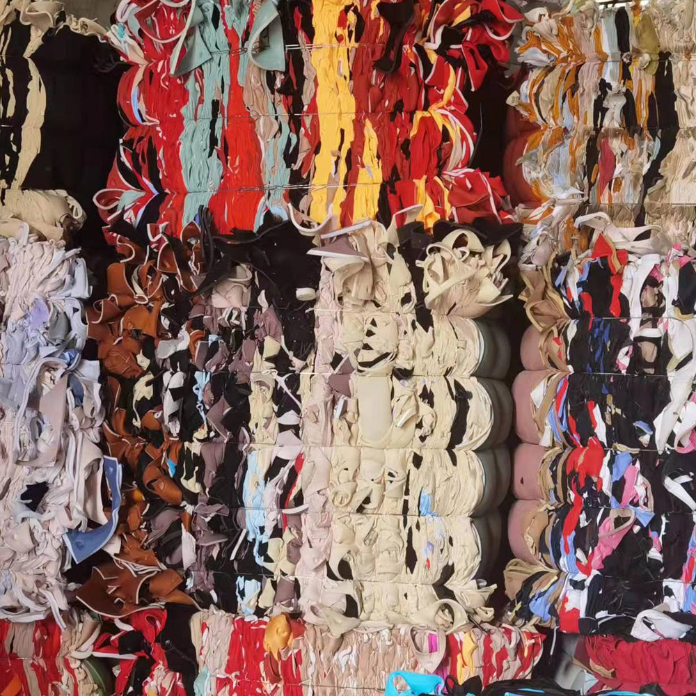 Bra foam scrap with fabric