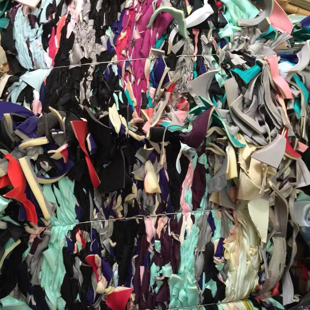 Bra foam scrap with fabric