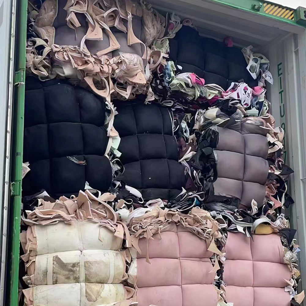 Bra foam scrap with fabric