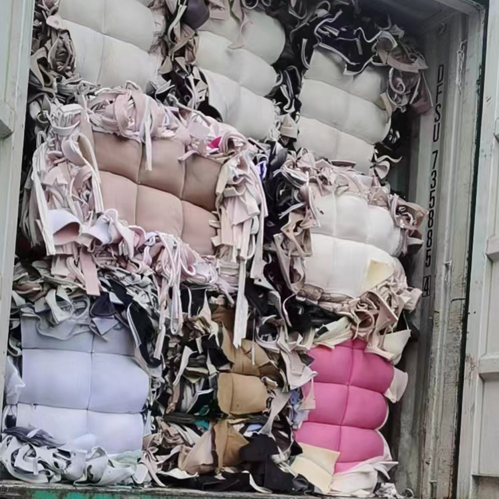 Bra foam scrap with fabric